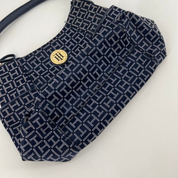 Y2k Vintage Tommy Hilfiger Blue Monogram Purse - Picture 4 of 7